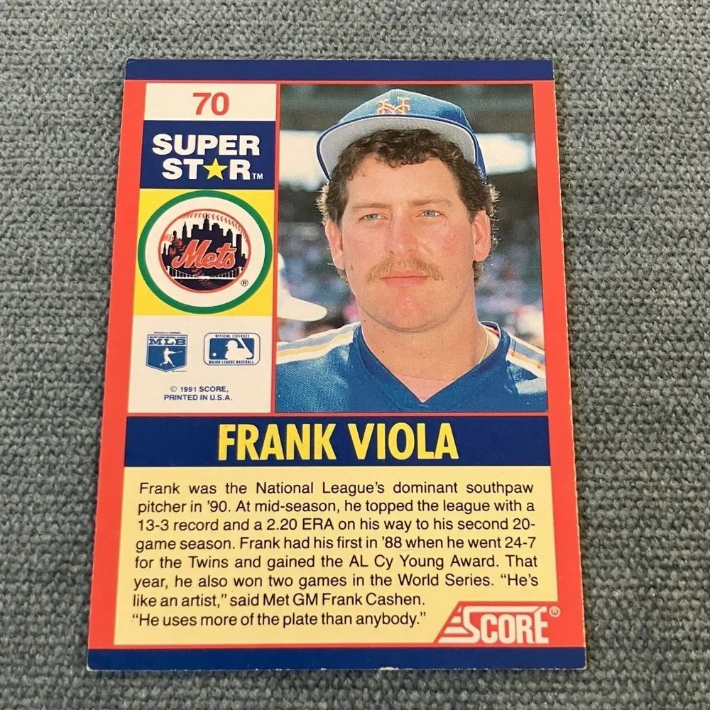 1991 Score New York Mets Baseball Card Trading Card
